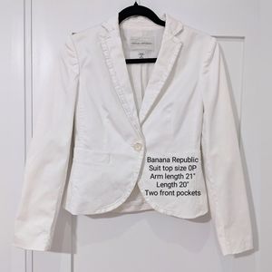 Banana Republic Suit Blazer White size 0P